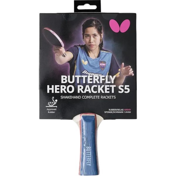 Фото - Ракетка для настольного тенниса Butterfly HERO Racket S5 Suthasini Sawettabut (6251750002)
